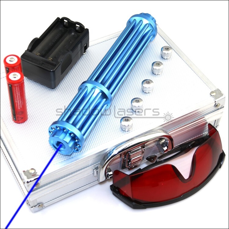 BX3 450nm Adjustable Focus High Power Blue Laser Pointer Visible Laser Beam&Case