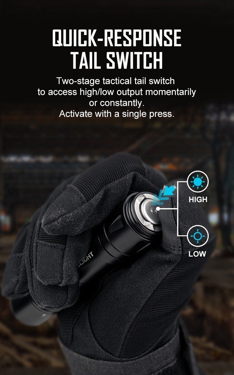 Olight Odin GL Mini 1000Lm Picatinny Mount Flashlight w/White LED & Green Laser