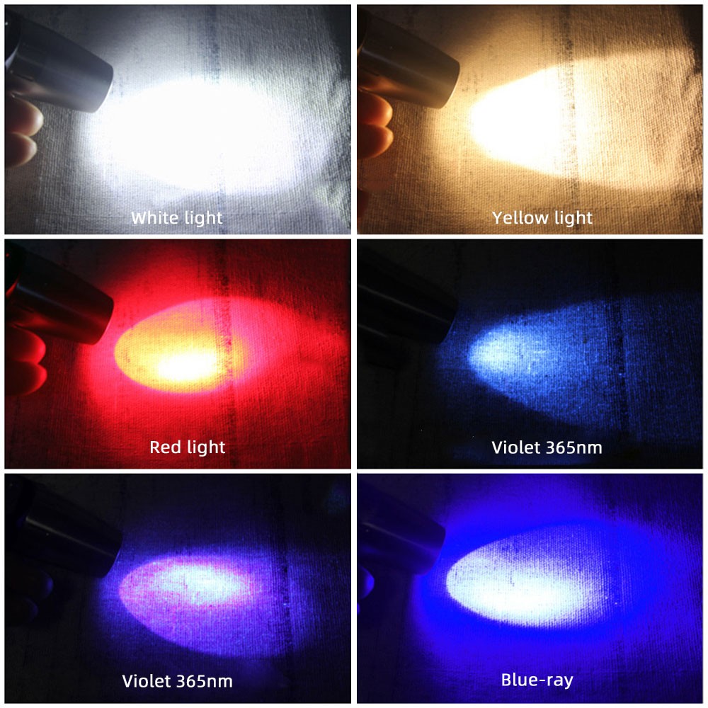 Professional Gemstone Identification Light 6 in1 LED Flashlight Gemologist Tool