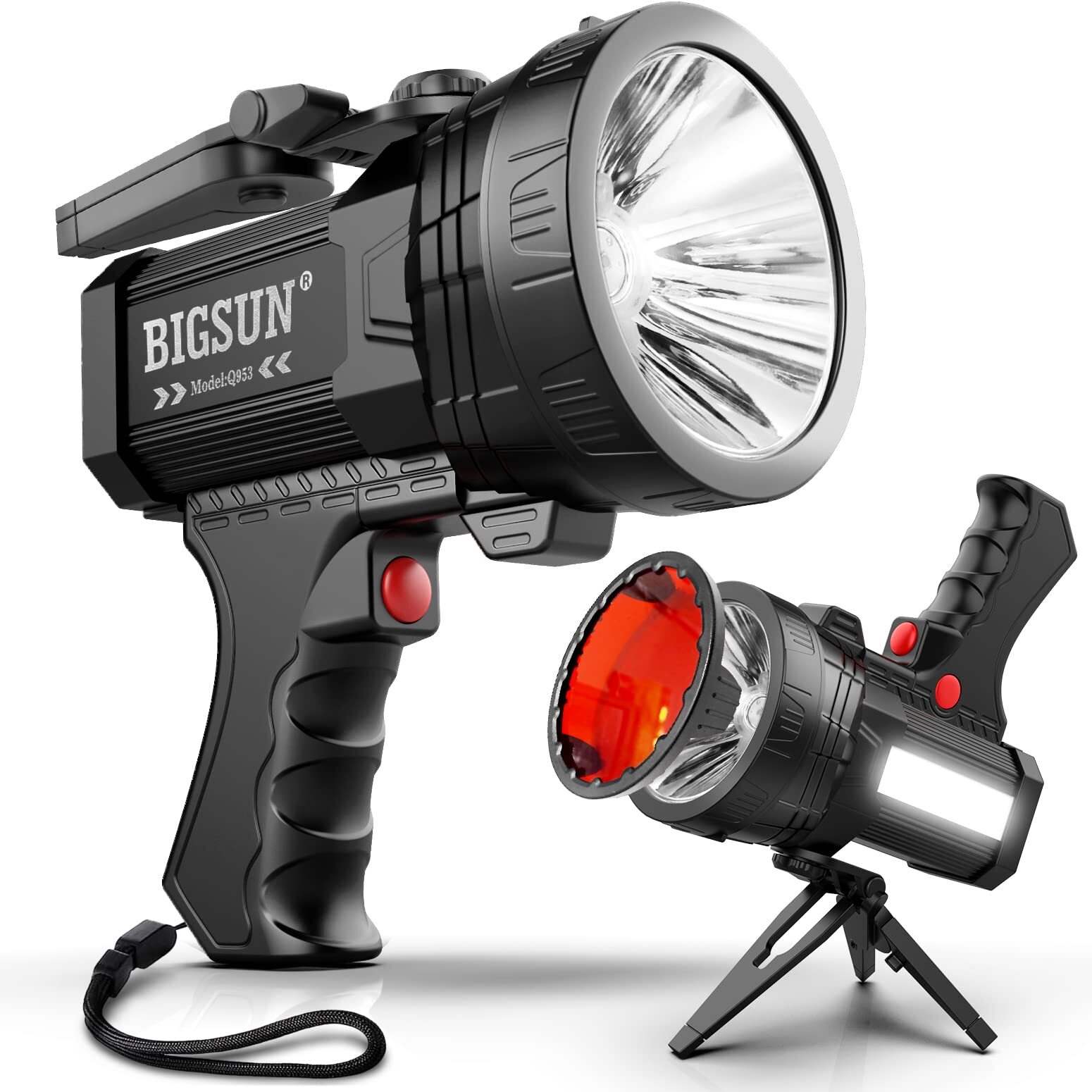 Rechargeable High-Lumen Spotlight with Multi-Purpose Floodlamp Built-in Battery