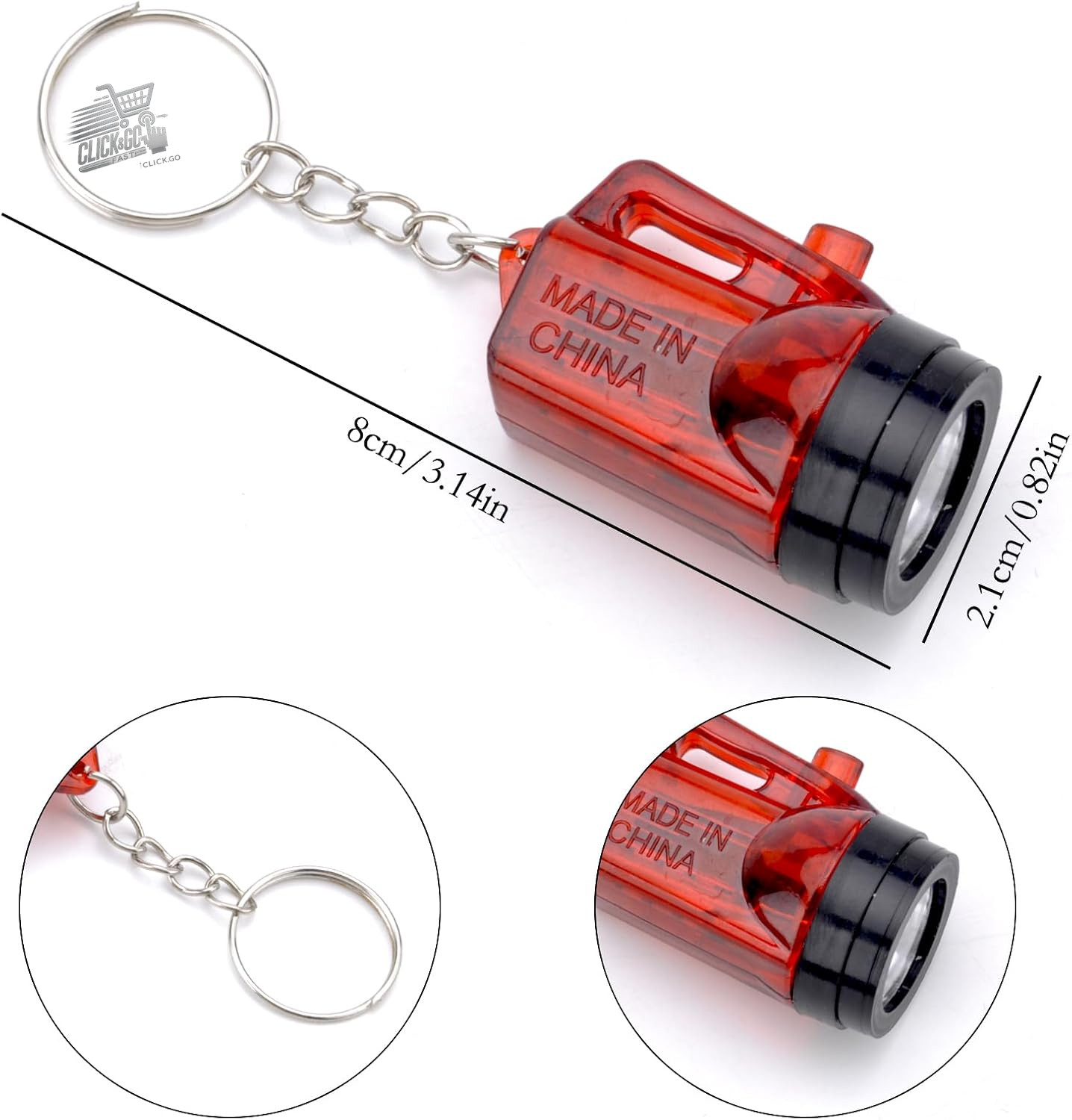 Set of 30 Mini 4cm Keychain Flashlights – Colorful Aluminum LED Lamp for