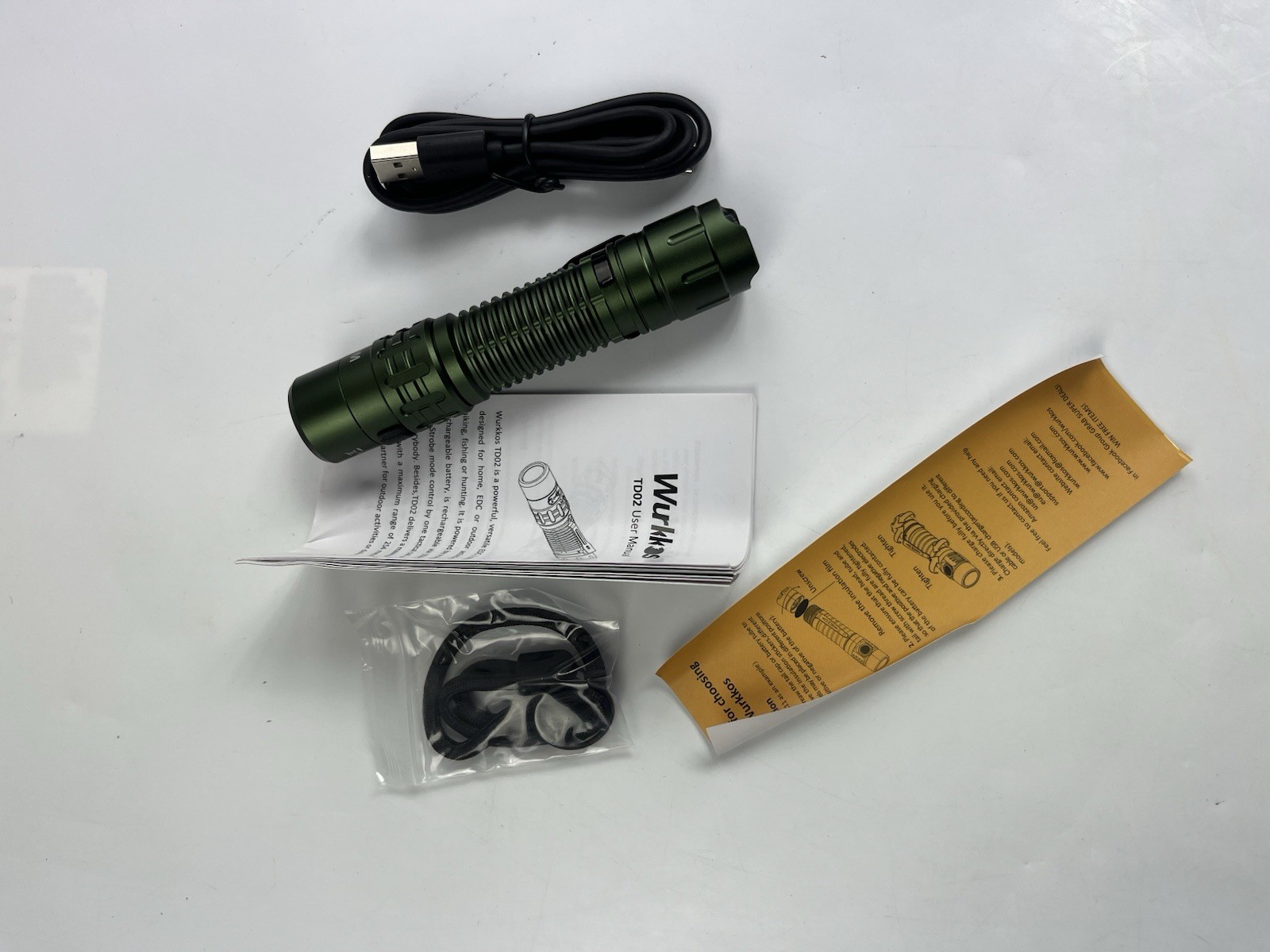 Wurkkos TD02 LED Flashlight, High Lumens Tactical Flashlight, Rechargeable