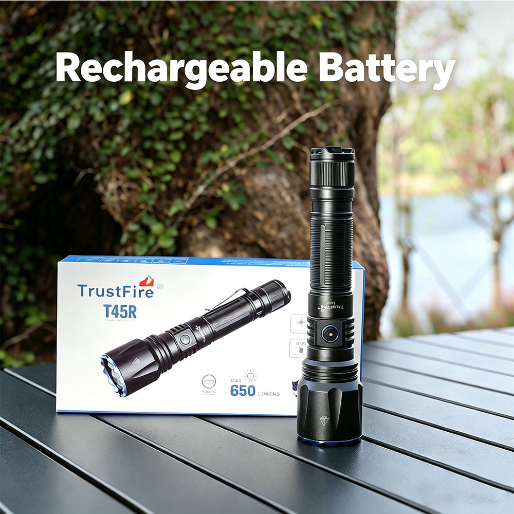 Trustfire T45R White Laser 1695Meter Range Tactical LEP Flashlight 650LM Bright