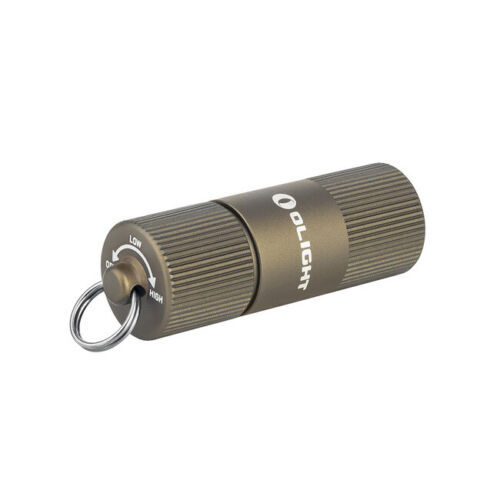 Olight I1R 2 EOS Rechargeable LED Keychain Flashlights, Desert Tan & Black color