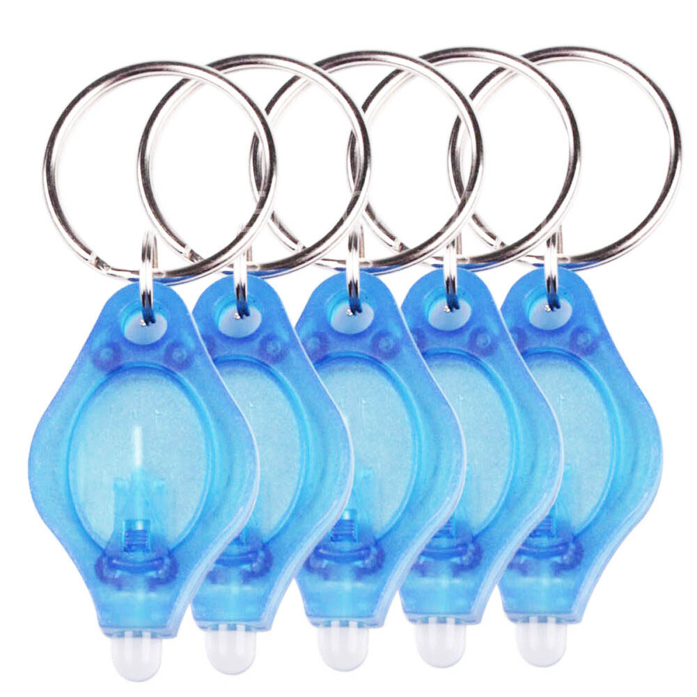 Mini LED Keychain Flashlight Key Ring Light Bright Torch Outdoor Hiking