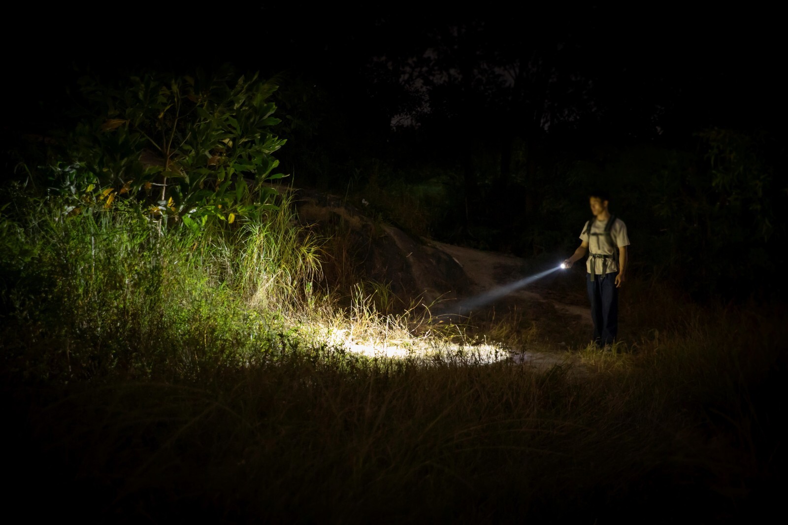 Olight Baton Turbo Orange Compact EDC Flashlight, 510m Long Range Beam, 1000 Lu