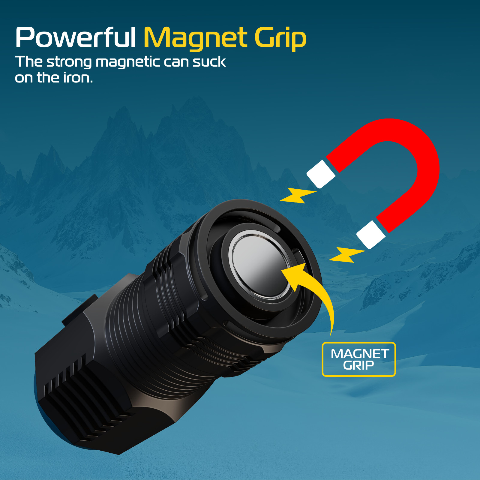 LED Flashlight 2000 Lumens Super Bright – USB Rechargeable, 4 Modes, IPX6 Waterproof