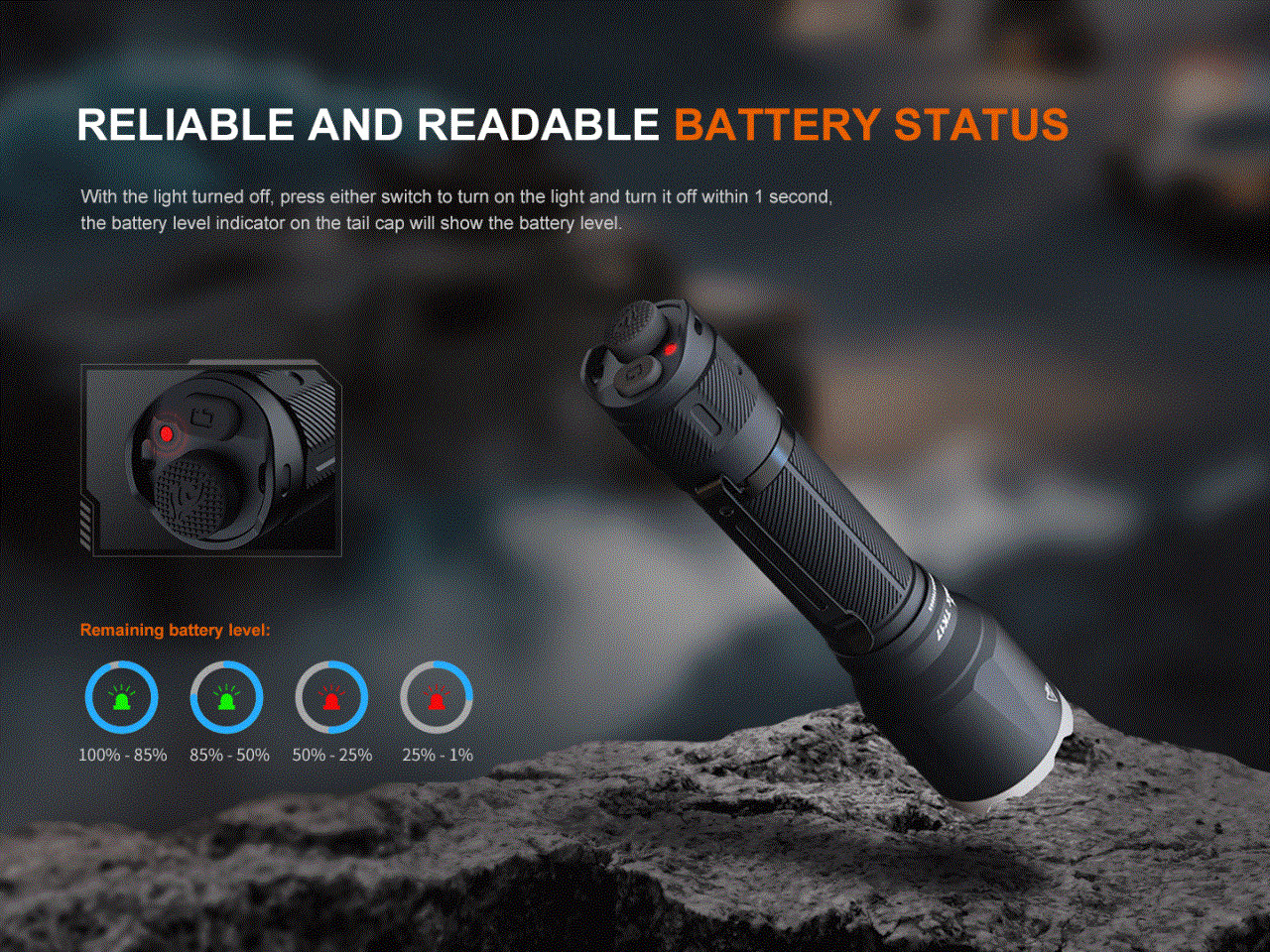 Fenix TK17 3500 Lumen high powered LED tactical flashlight w/battery/holster
