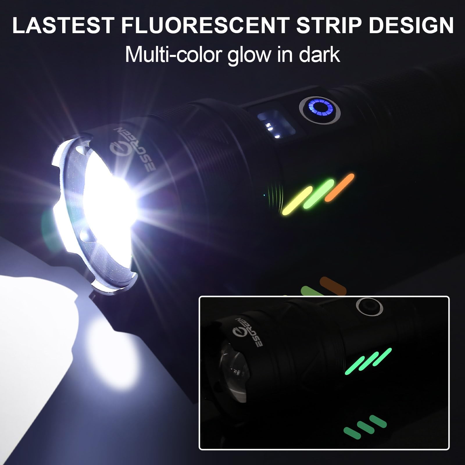 Rechargeable Flashlights 100000 High Lumens, Long Range 5000Ft, Super Bright LED