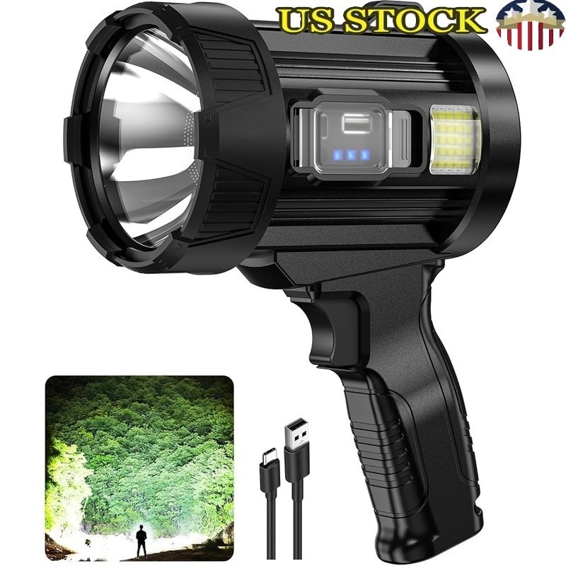Super Bright 99000 Lumens Rechargeable Spotlight Flashlight 6 Modes Waterproof