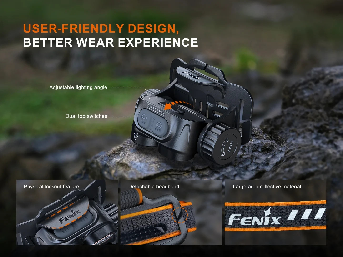 Fenix HM65R V2.0 MULTIPLE-LIGHT-SOURCE MAGNESIUM HEADLAMP 2200 Lumens
