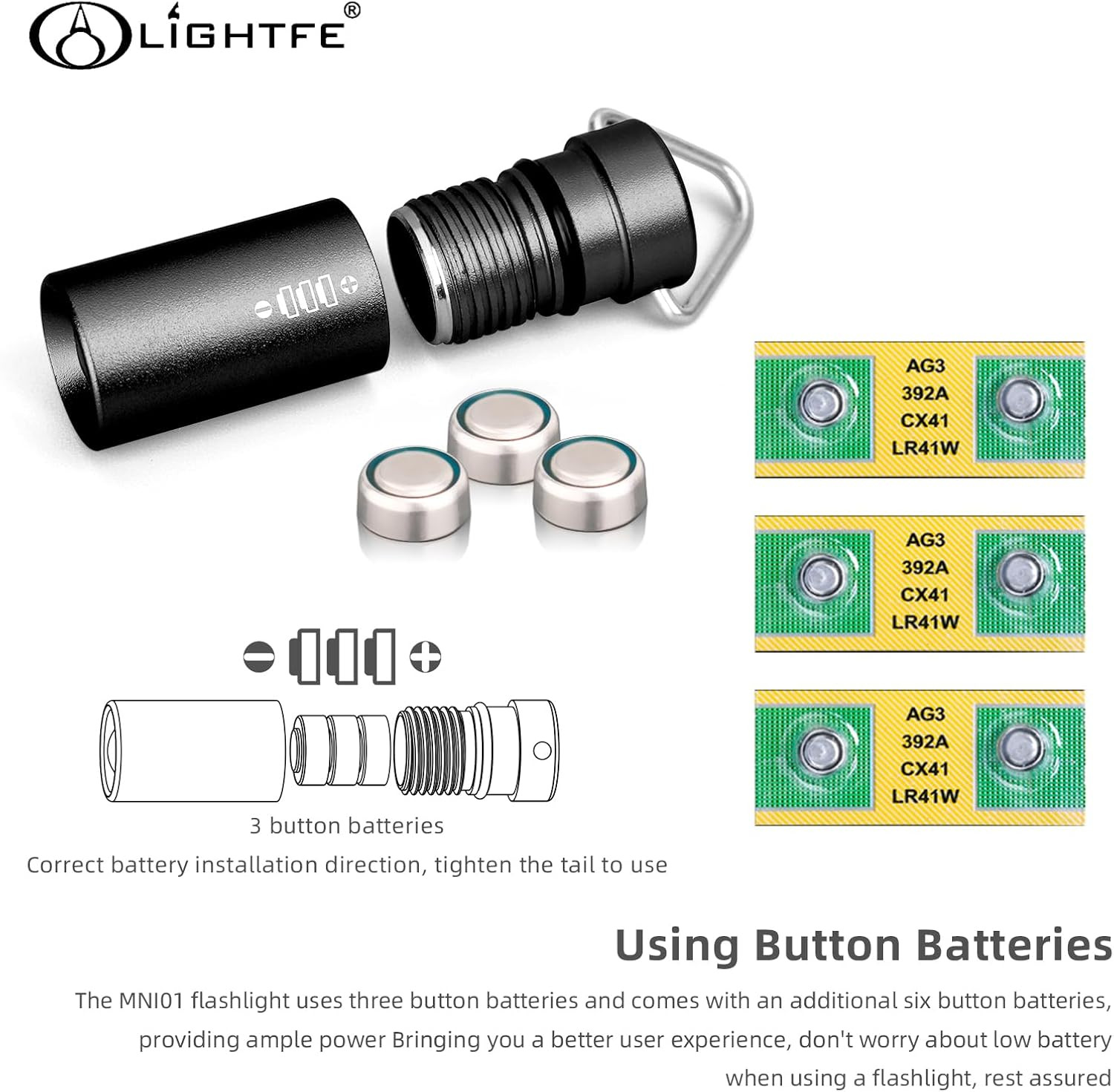 MINI01 Keychain Flashlight Mini Keychain Light Is Light, Small, and Bright (M…