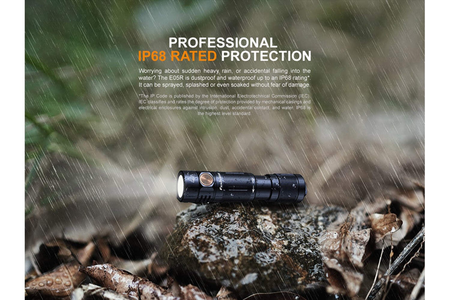 Fenix E05R Mini Keychain LED Flashlight – 400 Lumens