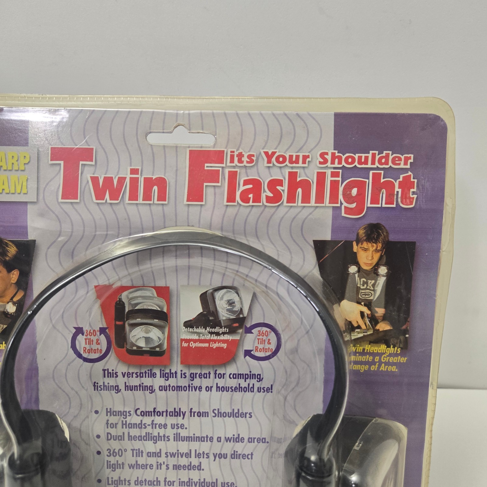 Hands Free Twin Shoulder Neck Worn L.E.D. Work Flashlights New