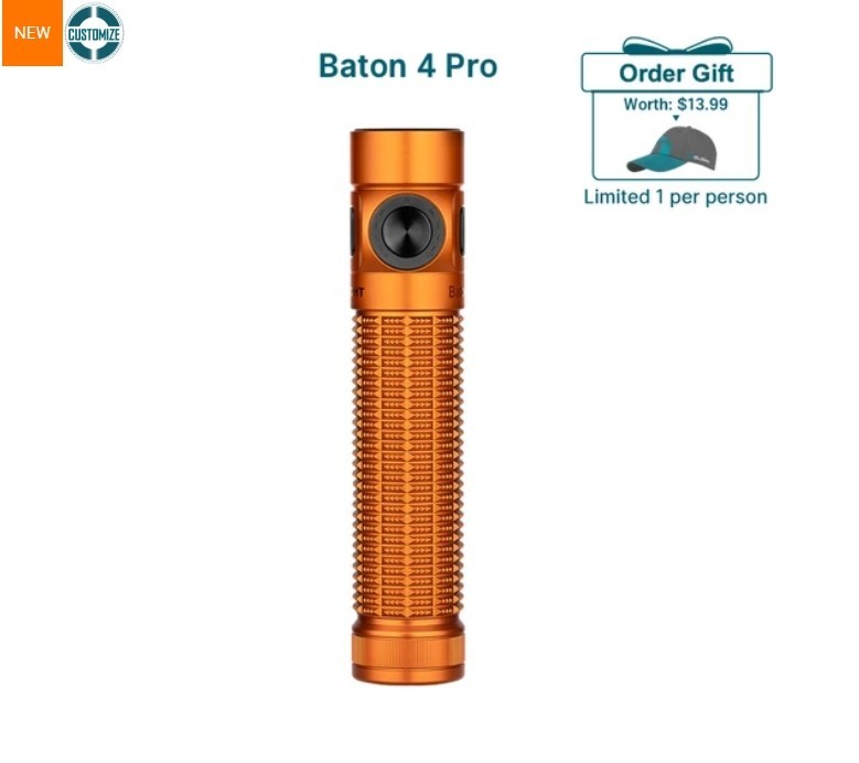 Baton 4 Pro Dual Switch High Lumen Compact EDC Flashlight