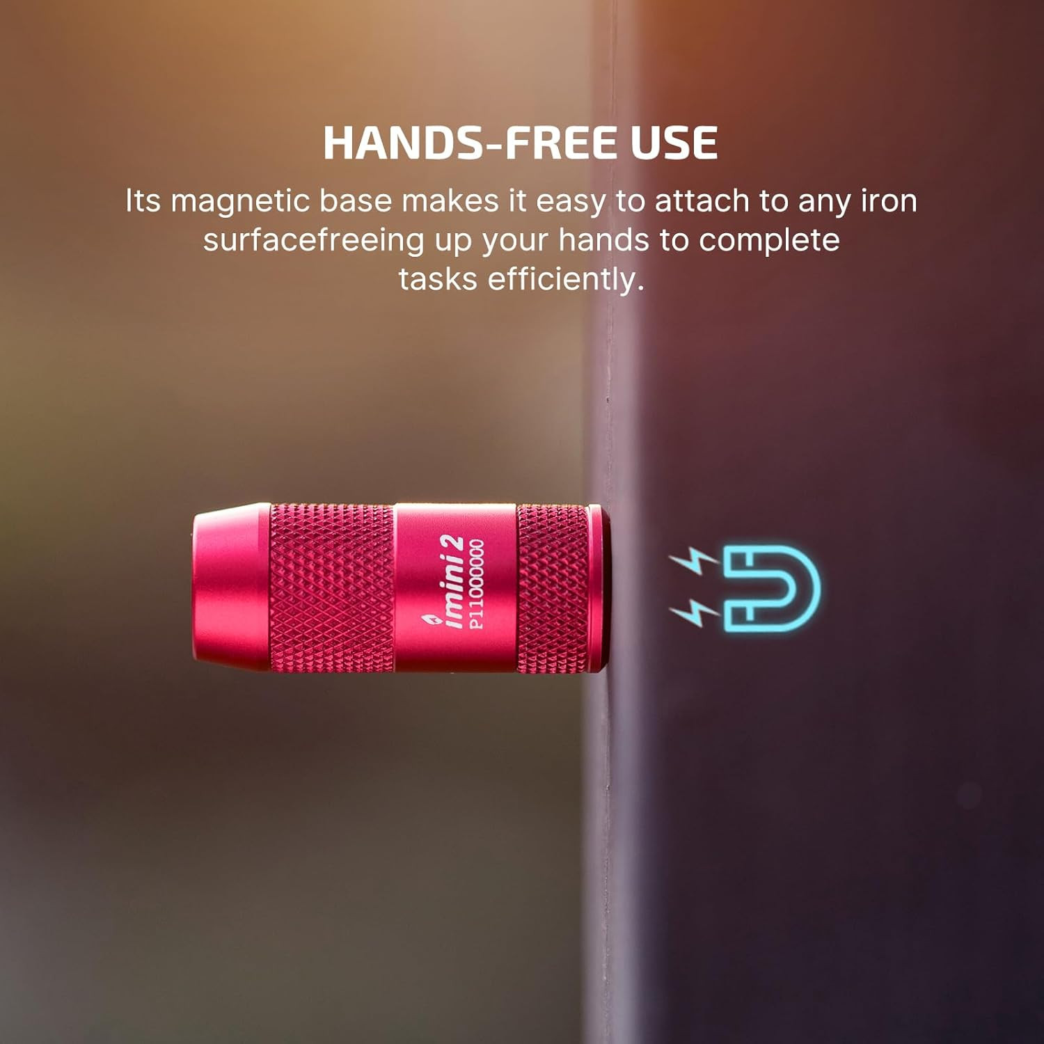 IMINI 2 EDC Rechargeable Keychain Flashlight, 50 Lumens Compact and Portable Min