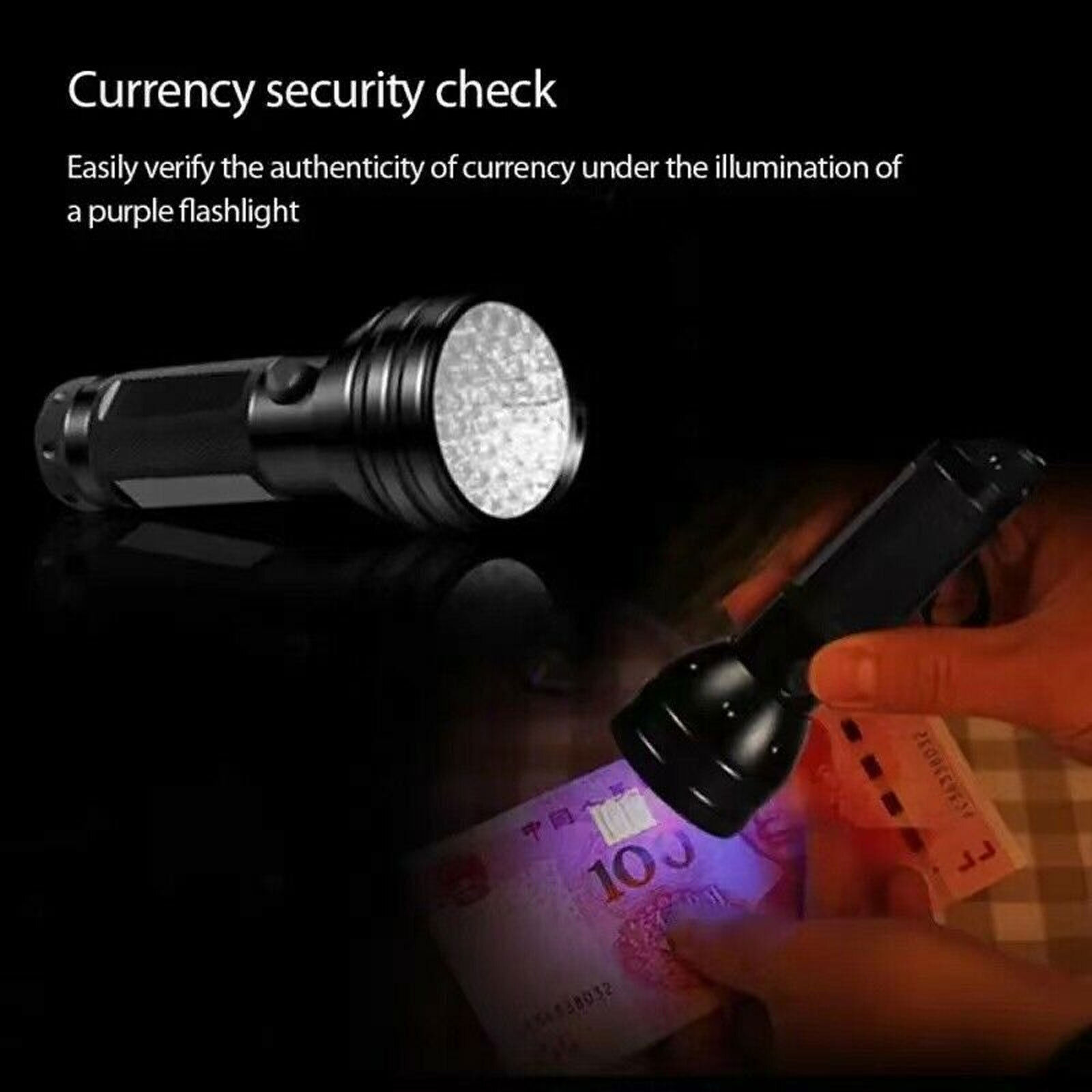 UV Ultra Violet 51 LED Flashlight Blacklight Light 395 nM Inspection Lamp Torch