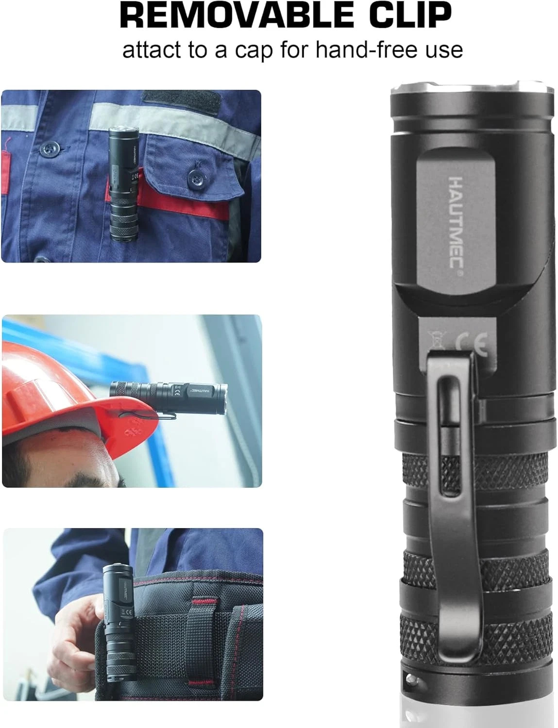 1400 Lumen Rechargeable Flashlights LED EDC Flashlight with 90 Degree Flashlight