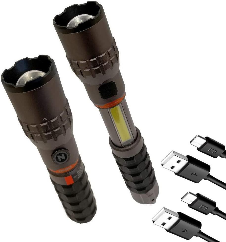 NEBO Slyde King 2K 2000 lumen flashlight / 500 lumen worklight 2-in-1 rechargeab