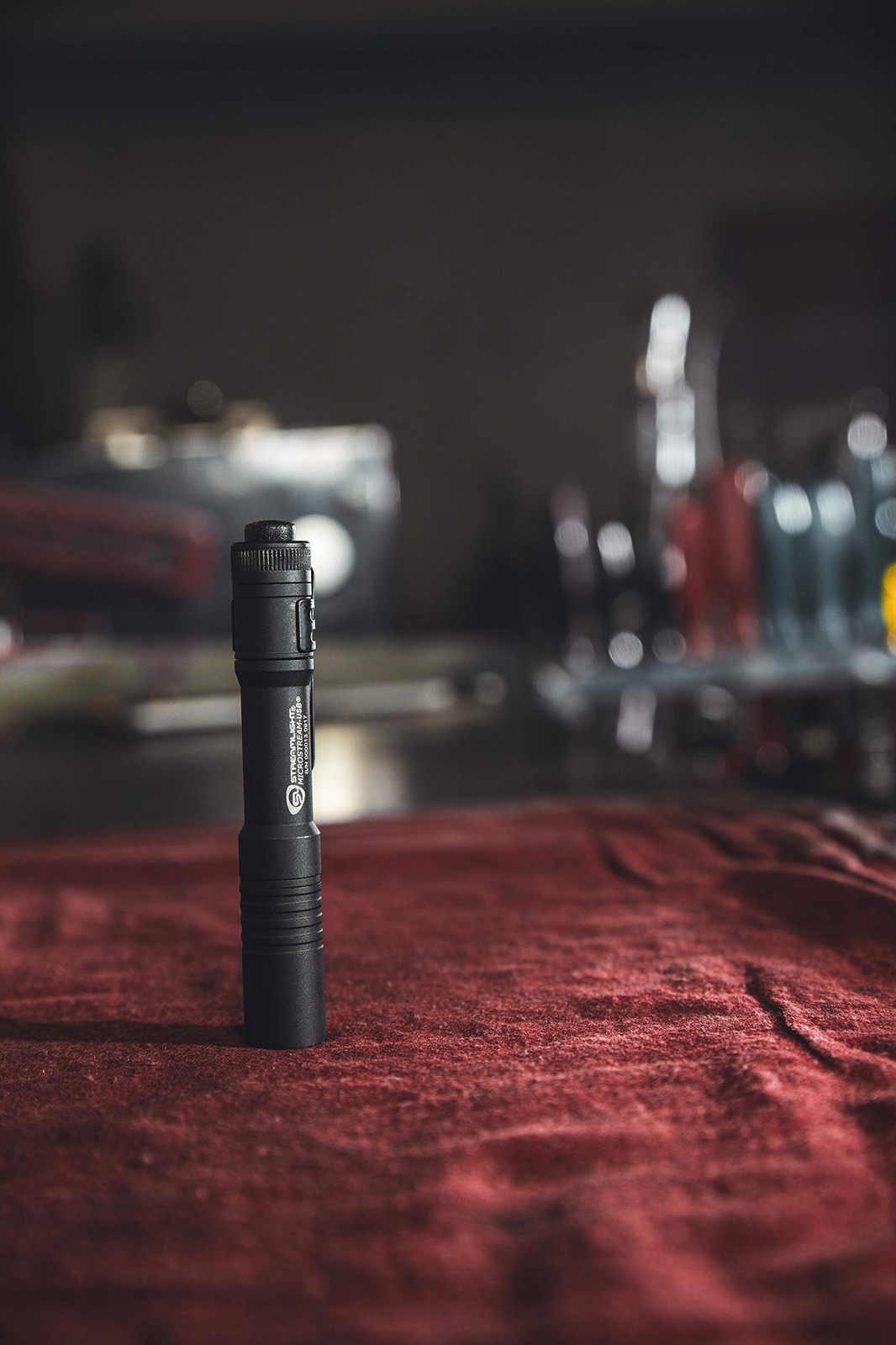 USB Rechargeable Compact Microstream Flashlight 250 Lumens High Low Beams