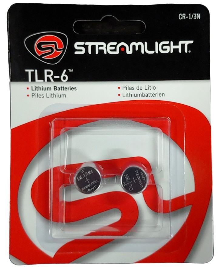 Streamlight TLR-6 Weapon Light CR 1/3N Lithium Batteries (2 Pack) 69271