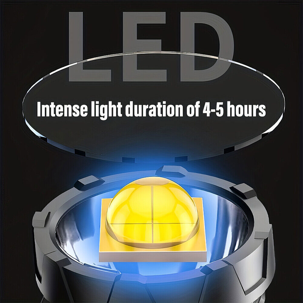 900000000LM Bright Solar/USB Rechargeable LED Spotlight Flashlight Searchlight