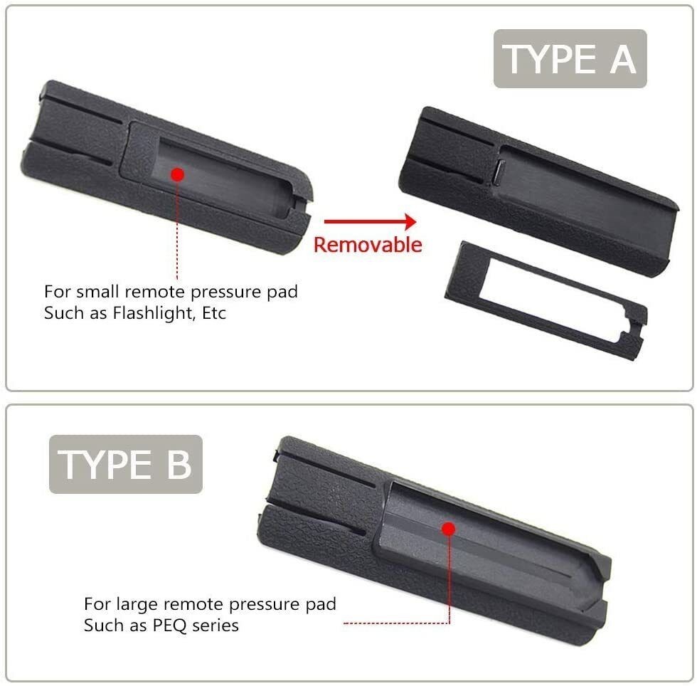 Tactical Pressure Switch Mount Kit M300 M600 Flashlight Tape Switch Rail Pads