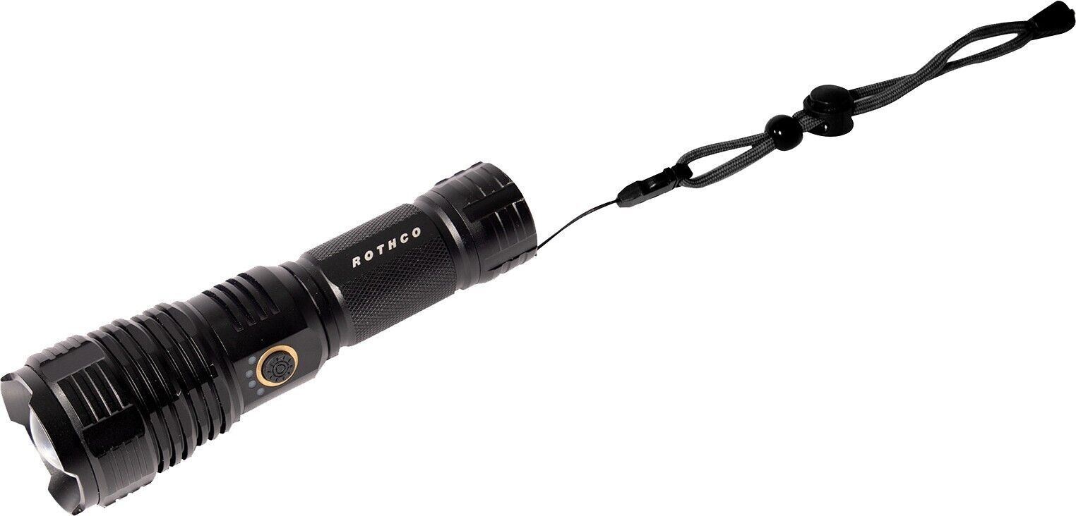 Black 1500 Lumens Rechargeable LED Tactical Task Light with Zoom