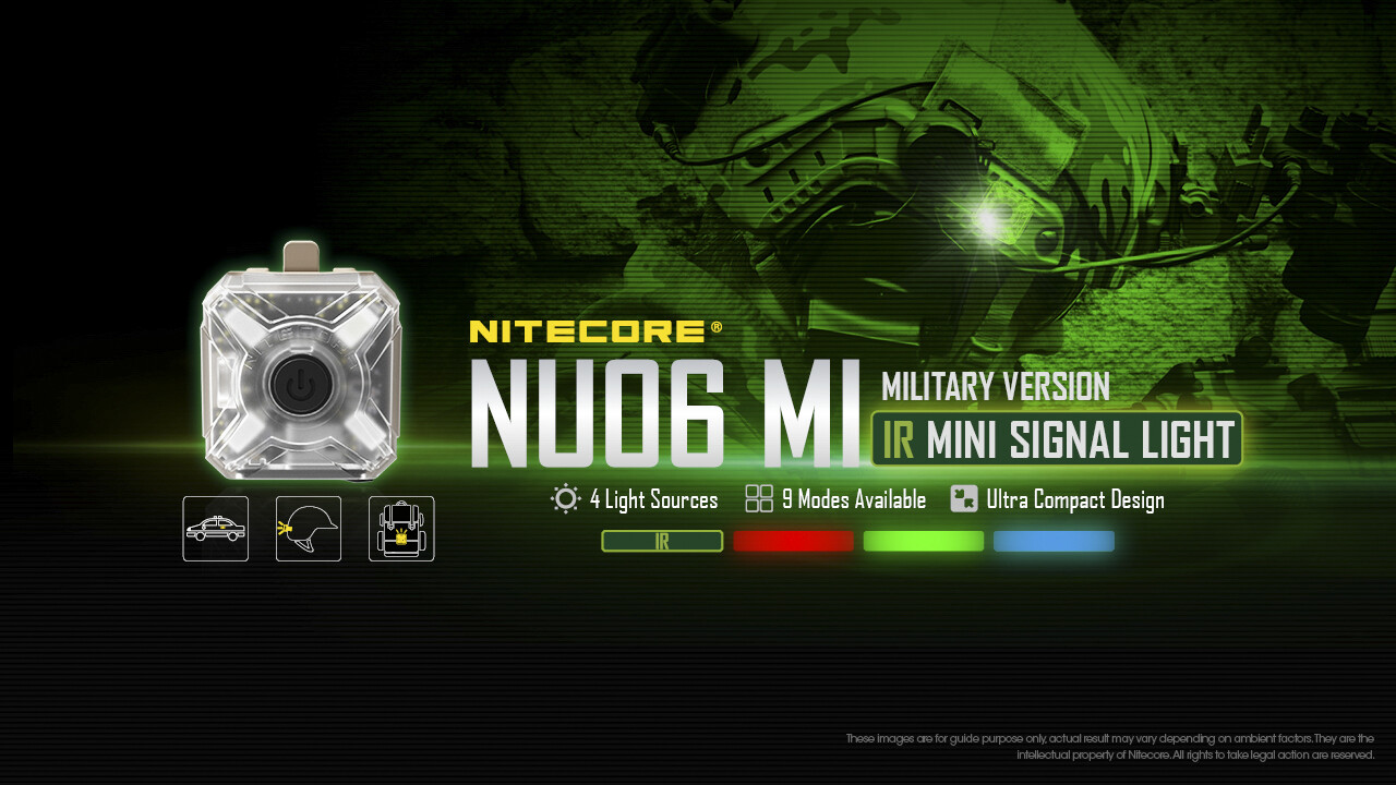 Nitecore NU06 MI Red Green Blue IR Signal and Safety Light