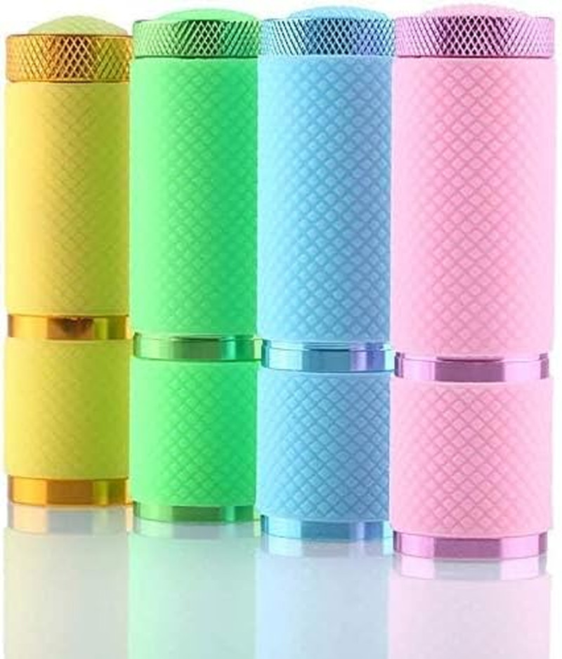 9 LED Glow in Dark Flashlights, 4 Pack Rubber Coated Small Flashlights