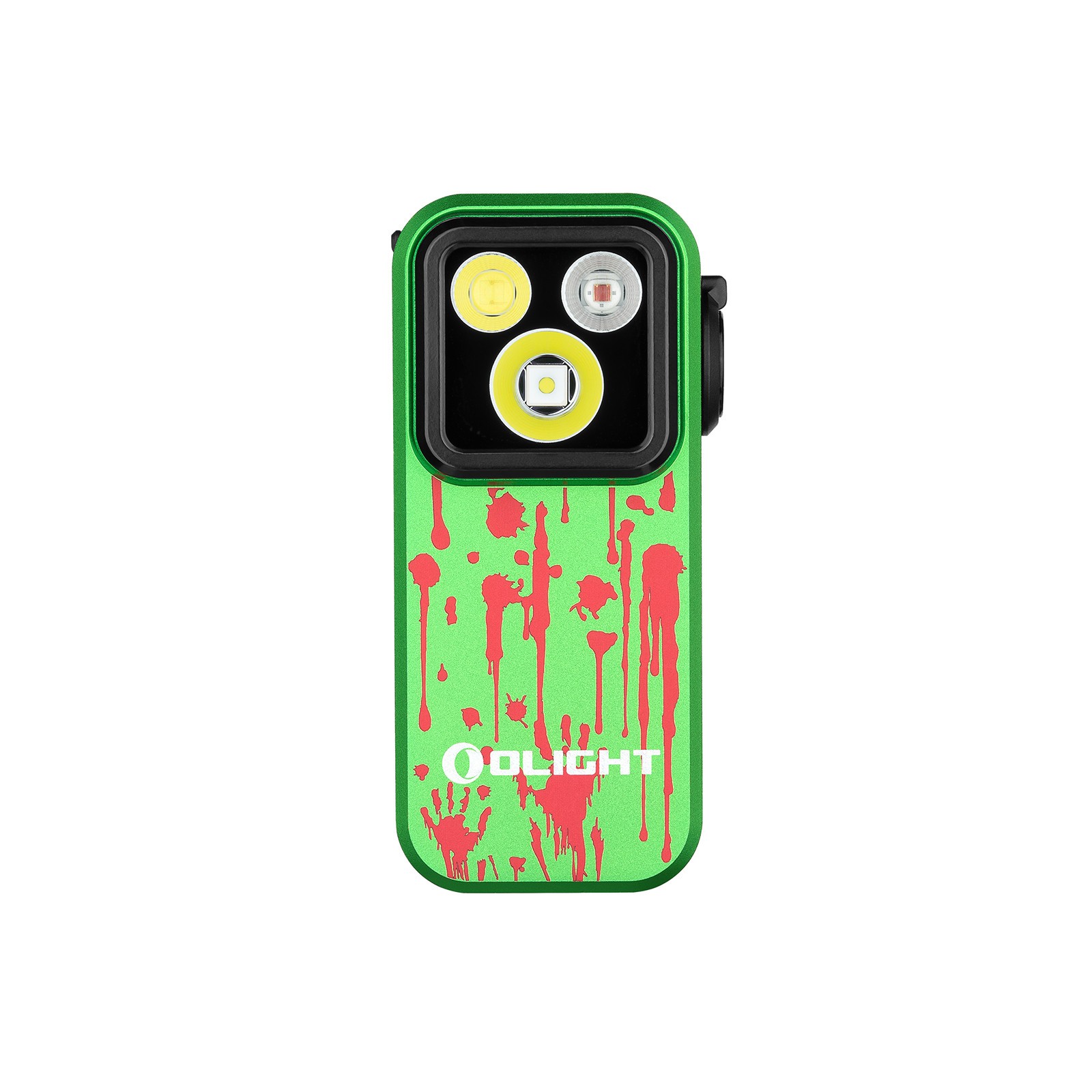 Olight Seeker 4 Pro Zombie Green CW Flashlight & Oclip Pro Zombie Green Light