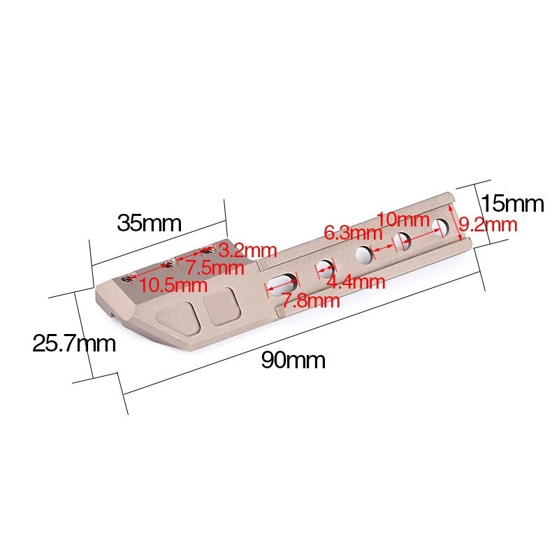 WADSN M300 M600 Weapon Flashlight Side Extension Base Set 20mm Picatinny Rail