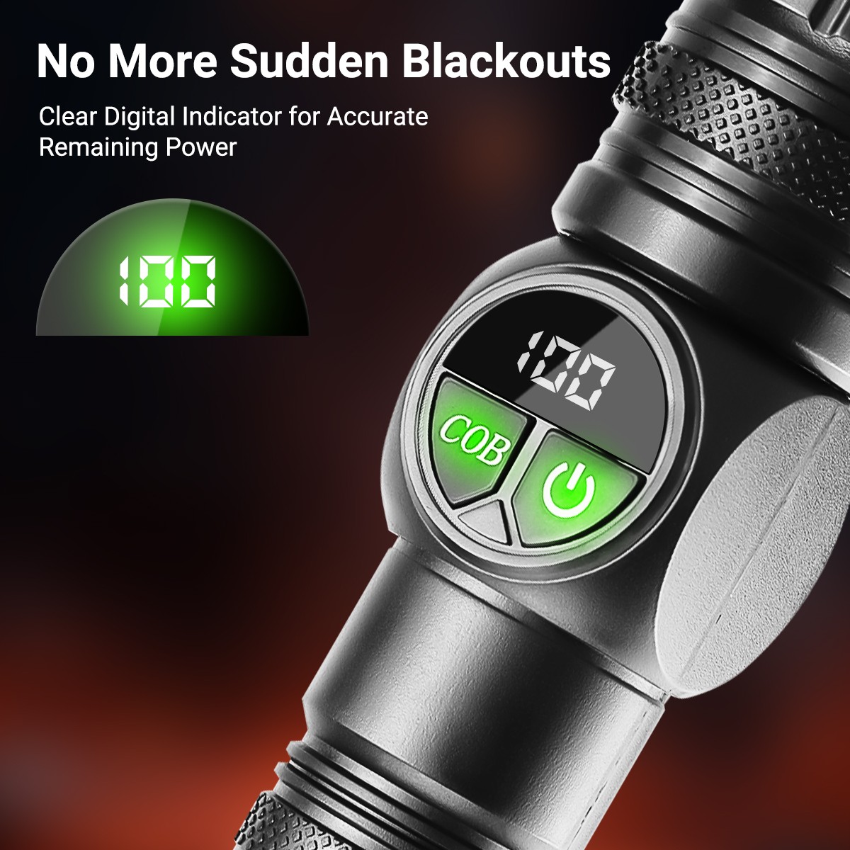 2PACK 99000000LMS LED Flashlight Rechargeable Magentic 30W Torch COB Work Light