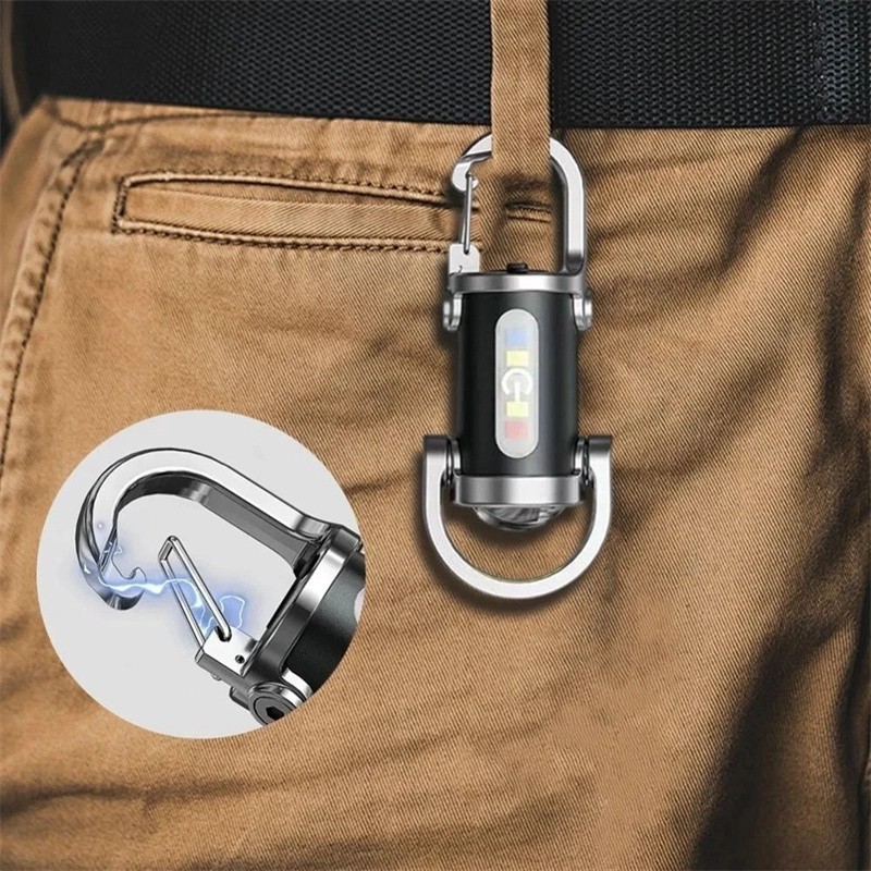 NEW Super Bright LED Mini Flashlight USB Rechargeable Pocket Keychain Torch