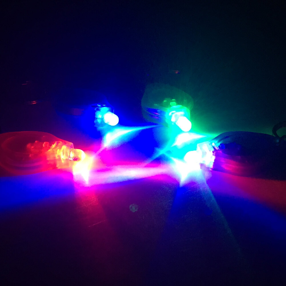 sale 5pcs LED Keychain Torch Flashlight Finger Light Blue/Green/Red/Purple Lamp