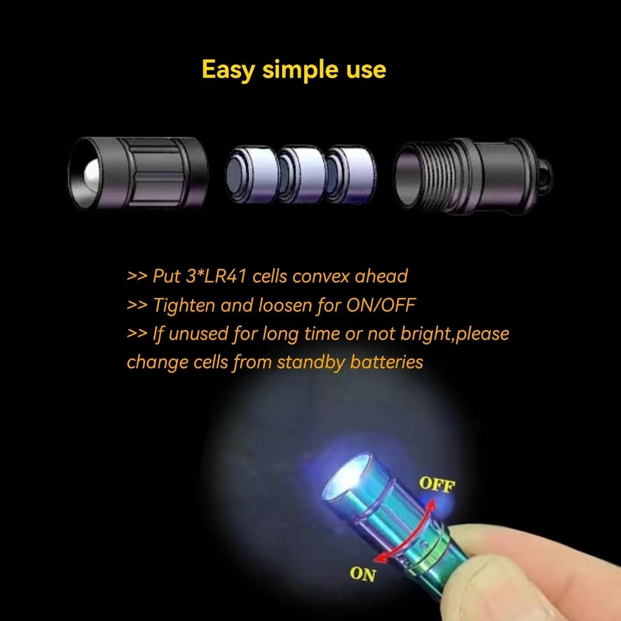e1 Smallest Keychain Flashlight Micro Tiny Mini Keychain Light Long-Lasting