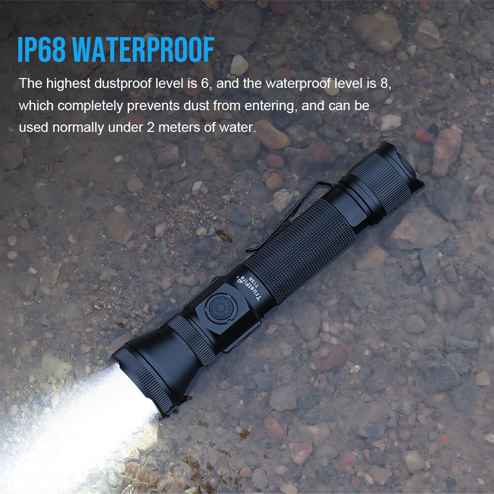 Trustfire T15R 2350 Lumen Tactical EDC Flashlight Type-c Rechargeable Torch US