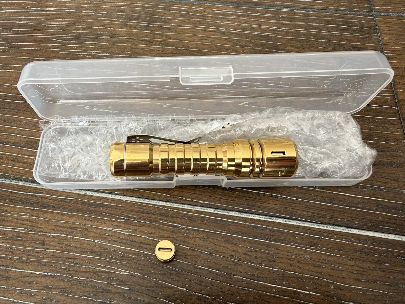 ReyLight Brass LANapple Flashlight High Polish