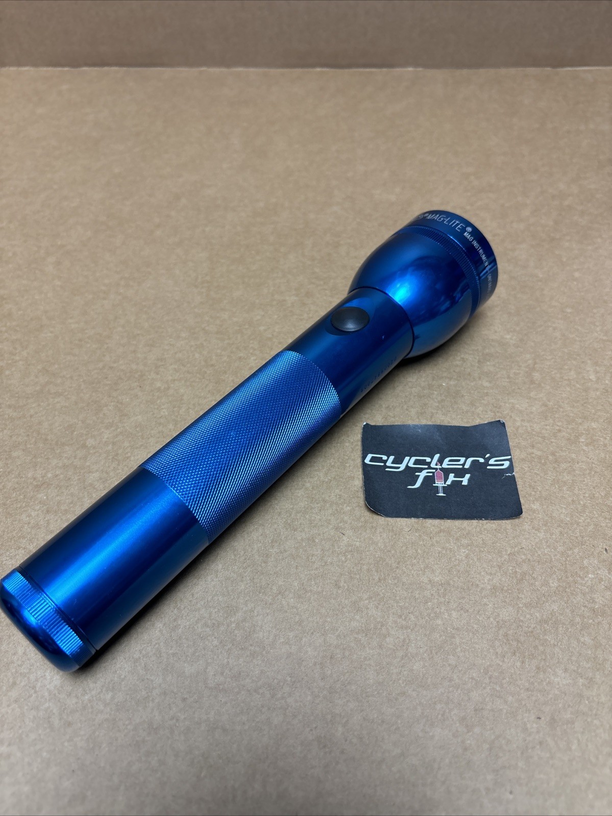 USA Mag-Lite 2D Cell 10” Anodized Blue Flashlight Alloy Security Patrol Mechanic