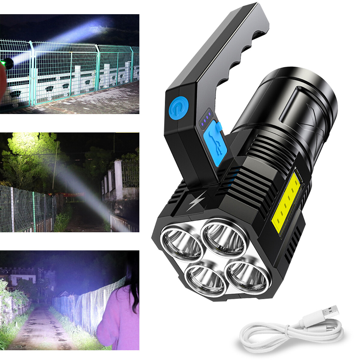 Most Powerful 99000000LM LED Military Torch USB Rechargeable Tactical Flashlight