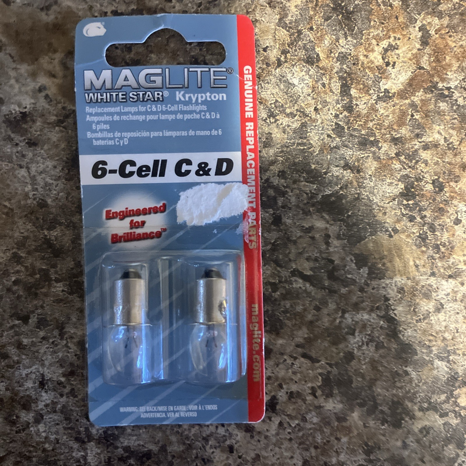 MAG-LITE White Star Krypton Bulbs For 6 Cell C & D Flashlights NEW Old Stock