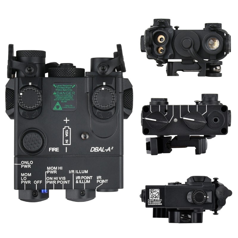 VCSEL DBAL-A2 IR LED Red Green Laser Dot Indicator Full Metal Strobe Weapon Lamp
