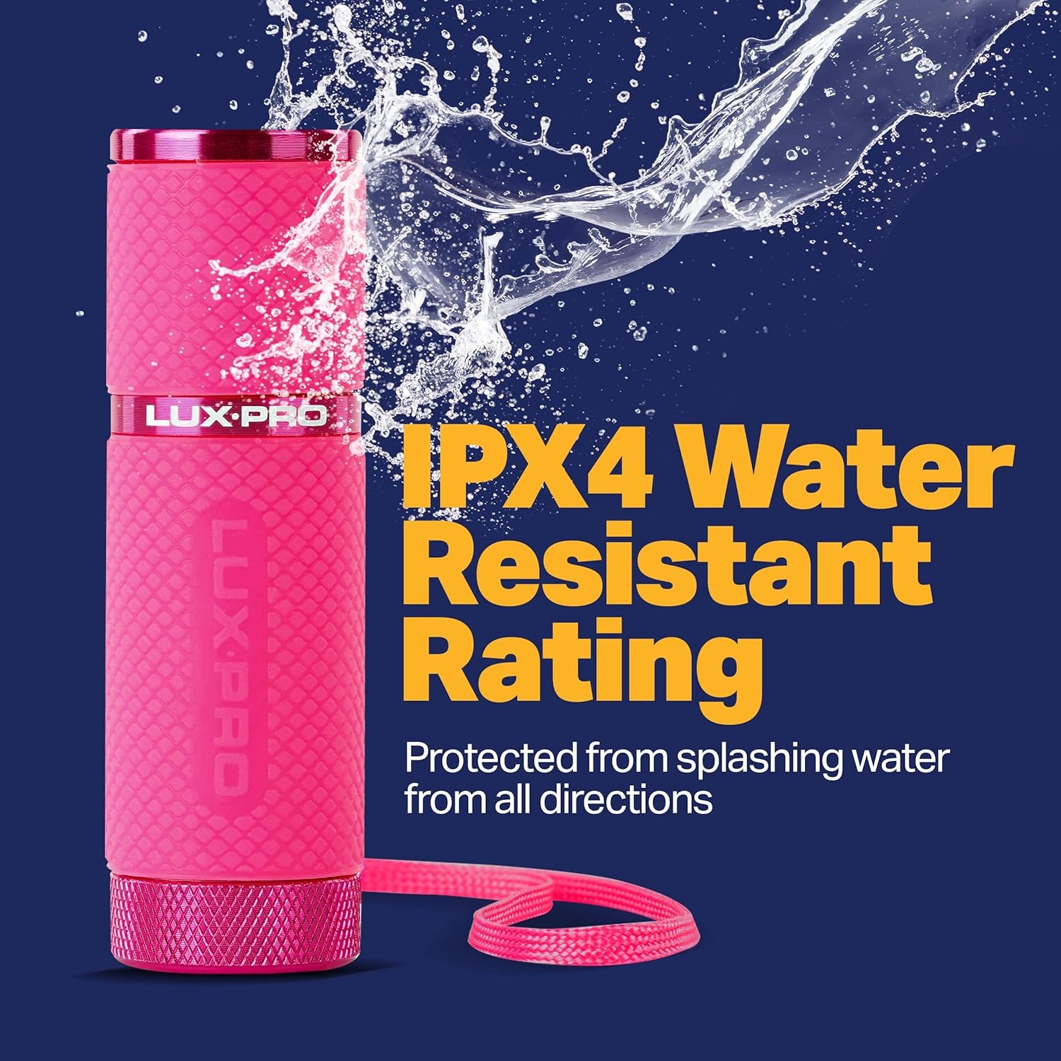 Pack of 6 LUXPRO LP395 Aluminum 40 Lumens IPX4 Water Resistant Mini Flashlights