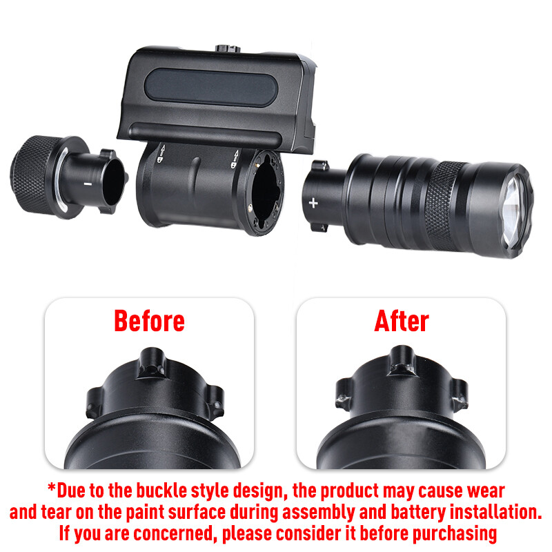 WADSN OWL Light Tactical 1500lumens Flashlight Metal CNC Hunting Weapon Light