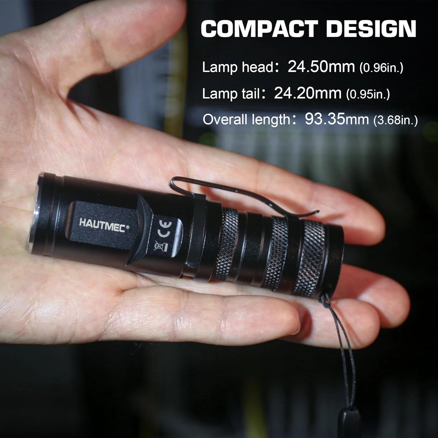 1400 Lumen Rechargeable Flashlights LED EDC Flashlight with 90 Degree Flashlight