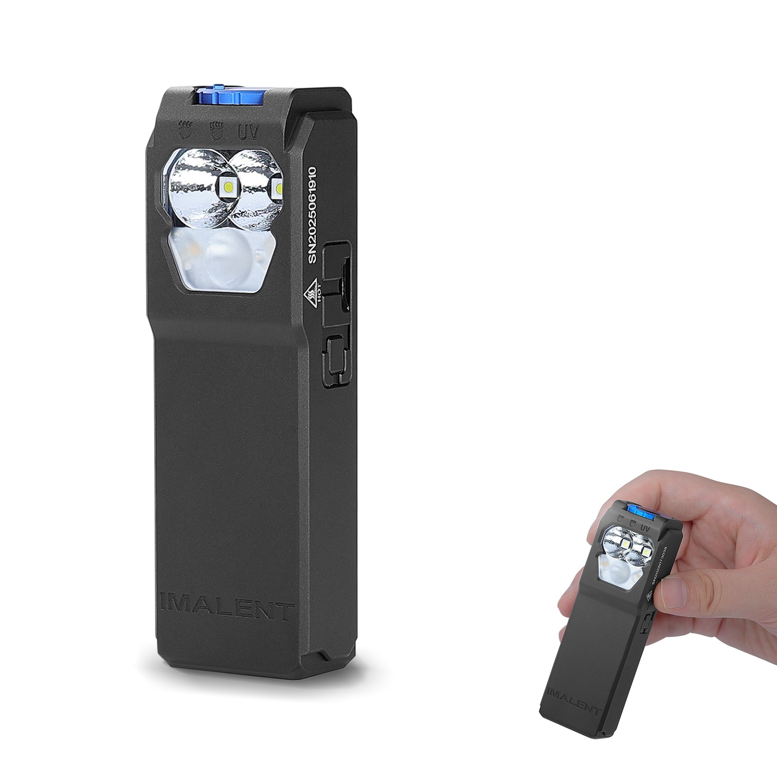 IMALENT GR36 Small EDC Flashlight Rechargeable with UV & Warm Light 2800 Lumens