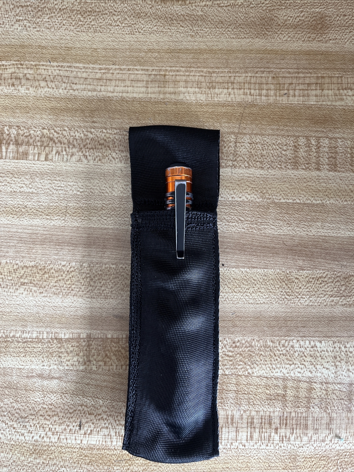 Supper Strong Open Top Flashlight Holder Maglite Mini Mag Nylon New Black