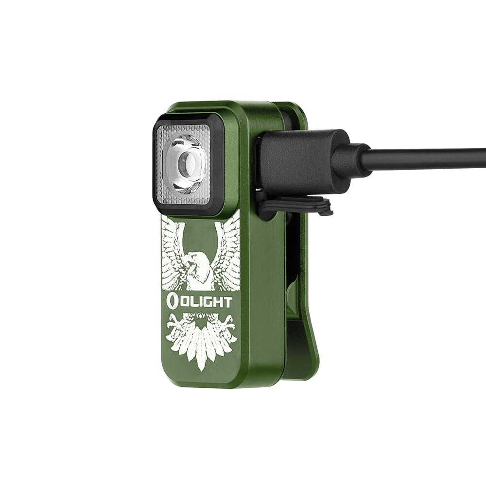 Olight Oclip Eagle Clip Light w/White & Red Light, 300 L, 70 M, Black & OD Green