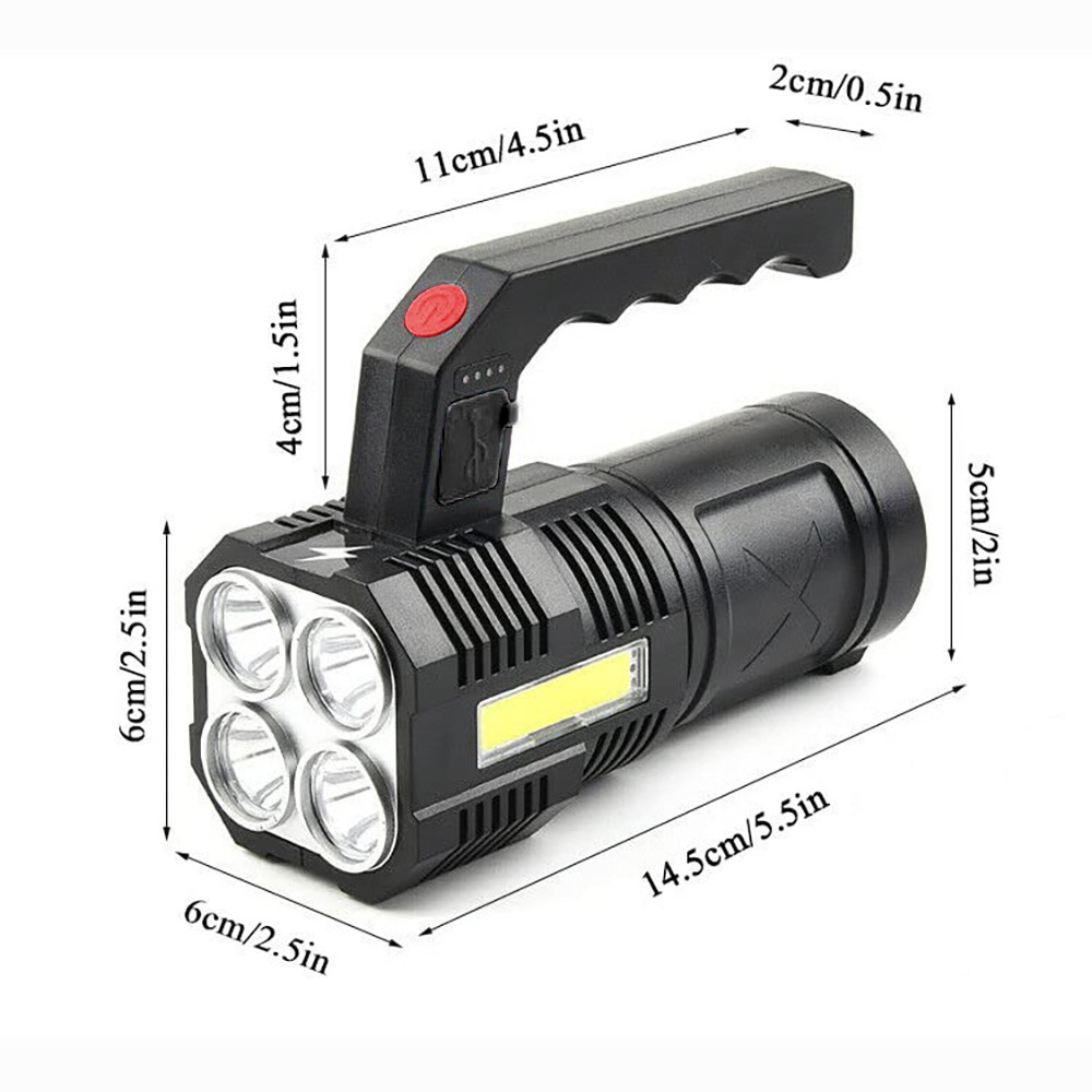 5000000 Lumen LED Tactical Flashlight Rechargeable Super Bright Powerful Torch