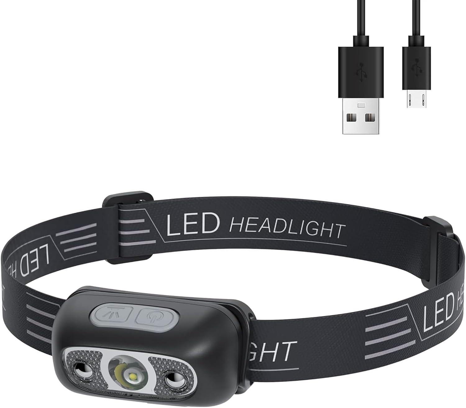 LED Headlamp USB Rechargeable Flashlight Waterproof Head Lamp Torch Camping Lot